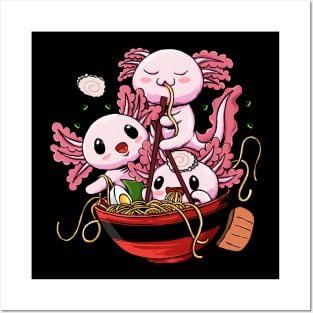 Ramen Axolotl Posters and Art